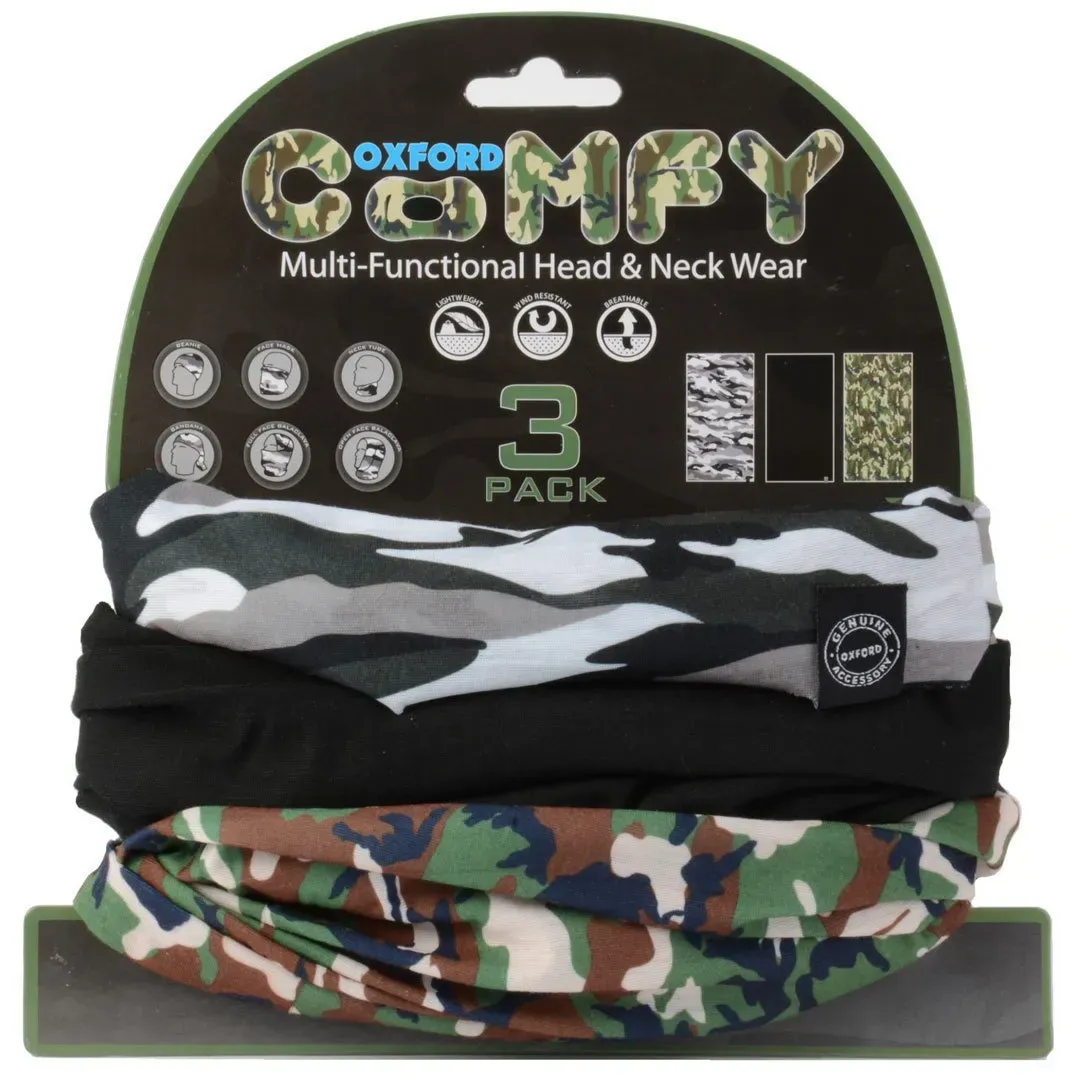 Oxford NW123 Comfy Camo Multifunktionstuch, schwarz-weiss für Männer