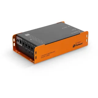 Palmer PWT 06 IEC - Universelles Pedalboard Netzteil mit USB, 6 Ausgänge, schwarz orange