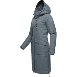 Ragwear Damen, Langer wasserdichter Parka mit Schlüsselanhänger Refutura Remake Grey Gr. 3XL - 3XL