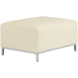 Beliani Ottomane Beige, Leder, 1-Sitzer, Rechteckig, 95x46x71 cm, Wohnzimmer, Hocker, Sitzhocker