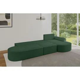 altdecor Eckcouch Cord 5-Sitzer Grün