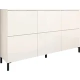 borchardt Möbel Haama 139 x 80 x 35 cm verstellbare Böden / weiß matt
