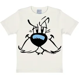 LOGOSHIRT T-Shirt LOGOSHIRT "Idefix - Faces - Asterix", Mädchen, Gr. 140/152, grau, 100% Baumwolle, bedruckt, normal, Rundhals, Shirts T-Shirt, mit tollem Frontdruck