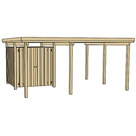 Weka Carport 607 Gr. 1 inkl. Geräteraum 4,78 x 3,89 m kdi