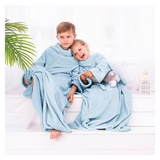 Kinderdecke Ärmeldecke Lazykids für Kinder - Kuscheldecke mit Ärmeln, DecoKing blau