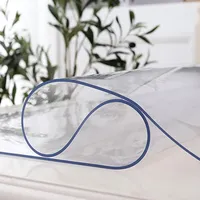 HEFRO Schreibtischunterlage Transparent PVC Durchsichtig 1mm für Küche und Büro