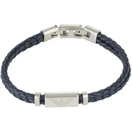 Emporio Armani Modisches Lederarmband blau EGS2995040 Größe 99