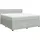 vidaXL Boxspringbett mit Matratze Hellgrau 180x200 cm Samt