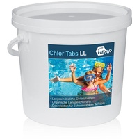 yourGEAR Chlor Tabs LL - 200g Chlortabletten, langsamlösliche Tabletten mit 92% Aktiv-Chlor zur Pool Desinfektion in 1kg oder 3 kg Gebinde zur Auswahl [3kg]