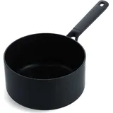 KitchenAid Classic Forged Stielkasserolle (20cm/3,1L), hart anodisiert, PFAS-freie gesunde keramische Antihaftbeschichtung, Induktionsgeeigent, Backofengeeignet, Spülmaschinengeeignet, Schwarz