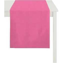 Tischläufer APELT "Arizona, Uni-Basic" Gr. 2, pink, B:60cm L:200cm, Polyester, Leinen, Tischdecken, Leinenoptik