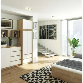 Akord Kleiderschrank Akord S60 60 x 234 x 51 cm Weiß