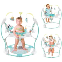 Goplus 3in1 Baby Jumperoo, Spring-/Spielcenter mit Drehbar Sitz/Musiktablett/Lichter/Ton