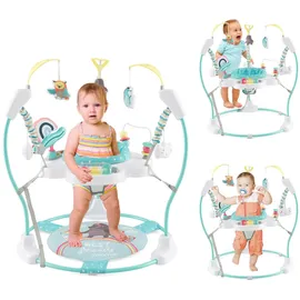 Goplus 3in1 Baby Jumperoo, Spring-/Spielcenter mit Drehbar Sitz/Musiktablett/Lichter/Ton