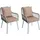 Proregal Gartenstuhl Aluminium Grau 2er Set