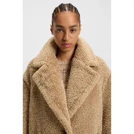 Boss Regular Fit Teddy-Mantel mit großen Taschen Modell 'CATEDY', Hellbraun, 44