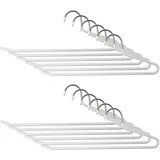 Relaxdays Hosenbügel, Set, rutschfeste Kleiderbügel, platzsparend, HBT: 17,5 x 35 x 0,5 cm, Anzugbügel, weiß