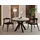 WFL GROUP Runder Esstisch 100 x 77 x 100 cm beige