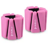 HMS Gewichtsmanschette 2x Gewichte für Handgelenk/Knöchel Trainingsgewichte pink je 0,5kg rosa