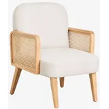 Sklum - Sessel aus Gummibaumholz und Rattan Icon Beige