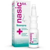 nasic O.K. Nasenspray mit dem Wirkplus | Abschwellendes Schnupfenspray ohne Konservierungsstoffe für Erwachsene & Schulkinder | Nasenspray mit Xylometazolin & Dexpanthenol | 10 ml