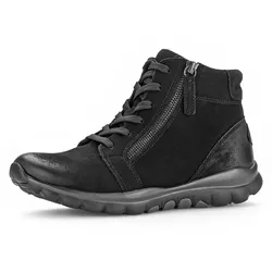 Schnürboots, mit profilierter Gummilaufsohle, Gr. 37, schwarz-used, , 36367430-37