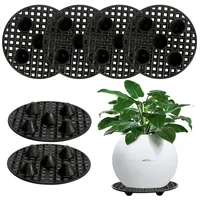 Ygkymvw Topfpflanzenständer, 6 Stück Drainagegitter Kunststoff Blumentopf Mesh Pads