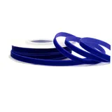 Creativery 6mm Samtband 10m Schmuckband Geschenkband Schleifenband Stoffband Uni Blau