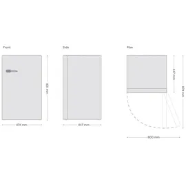 Respekta KG83S-52 Retro-Kühlschrank (92 l, 831 mm hoch,Schwarz)