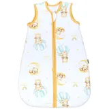 TupTam Baby Schlafsack 2.5 TOG – Warmer Winter Schlafsack Baby, OEKO-TEX, Ärmellos, Wattiert" Gr. 56, weiß (balon, bär, mond), Schlafsäcke, L: 62cm, Obermaterial: 100% Baumwolle, Farbe: Balon/Bär/Mond, Größe: 56-62 - 56-62