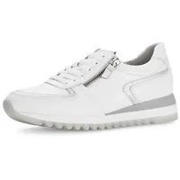 Gabor Damen Low-Top Sneaker, Frauen Halbschuhe,Best Fitting,Strassenschuhe,Sportschuhe,Freizeitschuhe,Turnschuhe,Weiss/Ice,39 EU 6 UK - 39 EU