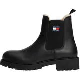 Tommy Hilfiger Tommy JEANS Damen Chelsea Boots mit Innenfutter, schwarz, 39