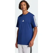 Adidas Essentials 3-Streifen Single Jersey T-Shirt Dark Blue / White XS