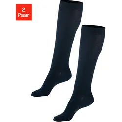 H.I.S Stützkniestrümpfe, (Packung, 2 Paar), ideal auf Reisen H.I.S 2x marine 43-46