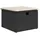 vidaXL Gartenhocker mit Kissen 55 x 55 x 37 cm schwarz