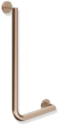 HEWI System 900 Winkelgriff 600 x 300 mm, 90°, Ø32, recht - Kupfer gebürstet