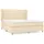vidaXL Boxspringbett mit Matratze Creme 180x200 cm Stoff