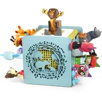 Xozoyo Metall Tonie Regal vollständig magnetisches Toniebox Regal Tonie aufbewahrung für bis zu 25-40 Figuren + Box, Tonie Regal Mädchen und Jungen in tonieregal zum hinstellen (Blauer Elefant)