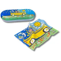 MediMuc Brillenetui Flaches Brillenetui mit passendem Reinigungstuch, Schützt Brillen vor Kratzern und Beschädigungen.