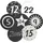 Frau WUNDERVoll® 48 Adventskalenderzahlen AUFKLEBER für 2 Kalender schwarz matt,silber, Durchmesser 4 cm (Angebot) / Sticker, Weihnachten, Adventskalender, DIY Kal...