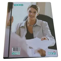 EXXO by HFP Präsentationsbuch Sichthüllenmappe A4, PP, 40 Klarsichthüllen, Farbe: schwarz – 1 Stück