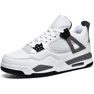 Rallmmo Herren Mode Air 4 Retro Sneaker Damen Schuhe Skateboardschuhe Laufschuhe Turnschuhe mit Luftpolster Walkingschuhe Basketballschuhe High-Top Sportschuhe Outdoor - 39 EU