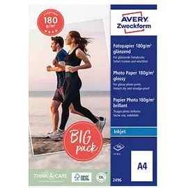 Avery Zweckform Avery Zweckform Fotopapier glänzend 180 g/qm 100 Blatt