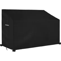Dokon 2 Sitzer Gartenbank Abdeckung 134 x 66 x 63/89 cm Schwarz