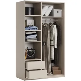masseno Schwebetürenschrank NISSE 120 x 205 x 60 cm Kaschmir