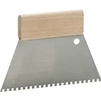 KWB Zahnspachtel, 180mm, 4mm gezahnt, holzgriff, zahnkelle, spachtel, trapezspachtel