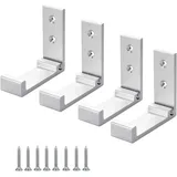 Wandhaken Aus Aluminiumlegierung, 90°-klapphaken Mit Schrauben Für Wandschranktüren, Küche, Bad, Büro, Ankleidezimmer, 4 Stück (silber) - Liaiki