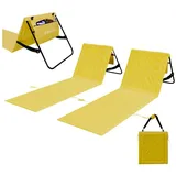 24move Strandmatte 2er Set Klappbar Rückenlehne&Tasche - Gurt - Liegematte Gelb