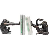Kare Buchstütze Monkey 2er Set Schwarz