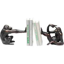 Kare Buchstütze Monkey 2er Set Schwarz